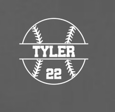 BASEBALL SOFTBALL CUSTOM NAME DECAL STICKER VINYL TEAM NAME