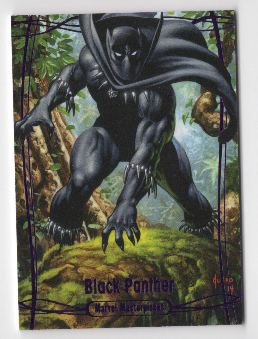 Black Panther 2016 Upper Deck Marvel Masterpieces Card #65 Epic Purple /199