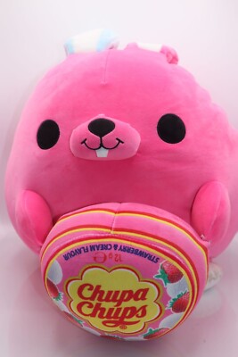Chupa Chups Strawberry & Cream Plush Bunny Soft Toy Pink 12'' Collectible