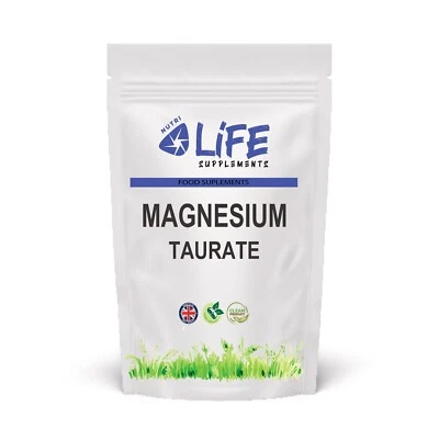 NUTRI LIFE SUPPLEMENTS Magnesium Taurate 500 mg Capsule Clean Natural UK Supplements Vegan