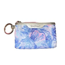 LILY PULITZER ID Case (Shade Seekers) New Coin Purse FabFitFun Keychain Gift