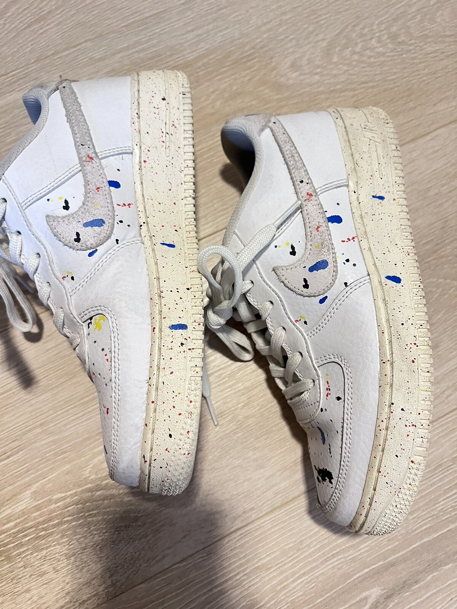 Nike Air Force 1 '07 LV8 Paint Splatter Youth 6.5 | eBay