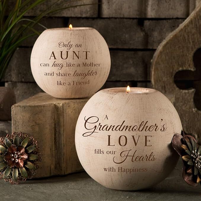 Pavilion Gift Company Light Your Way Terra Cotta Candle Holder, Metal