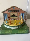 Vintage 1950s Mattel Met Toy Farmer in the Dell Tin Litho Wind-Up Toy Musical