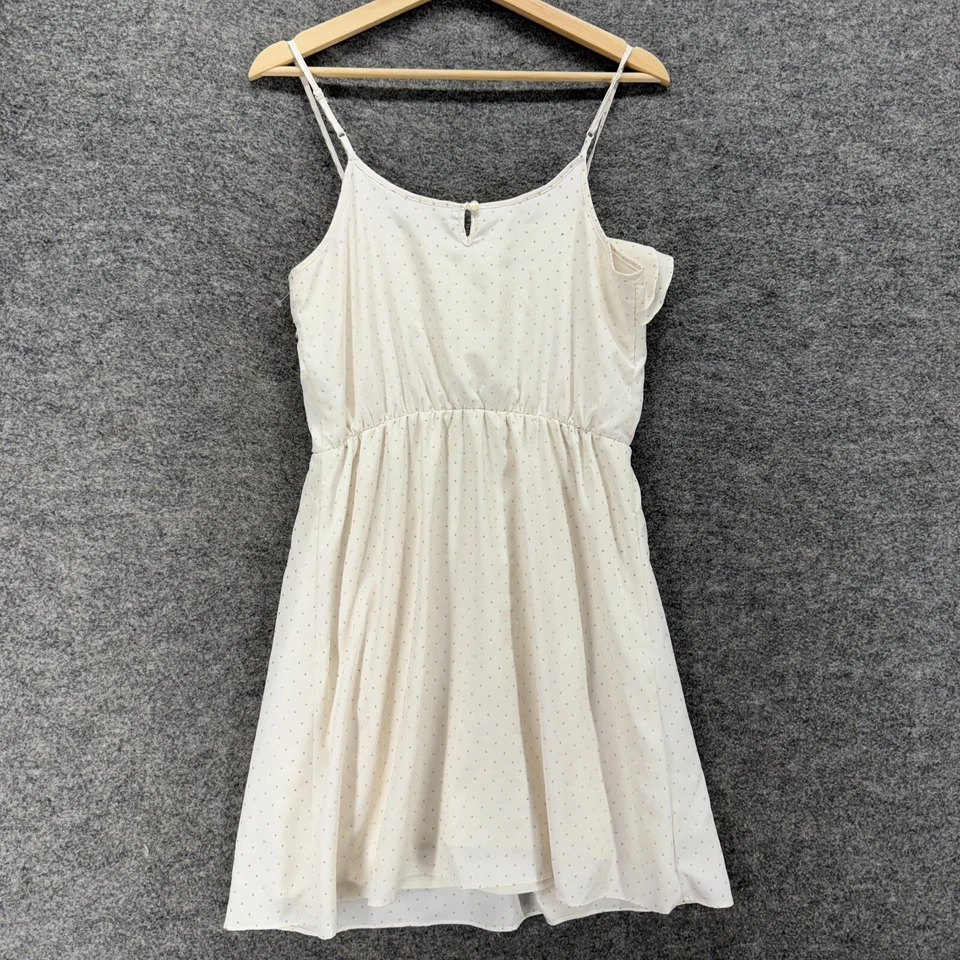 Vestido LC Lauren Conrad Mujer 6 Blanco Vaina Midi Sin Mangas Forrado Estrás Foto 2 de 4