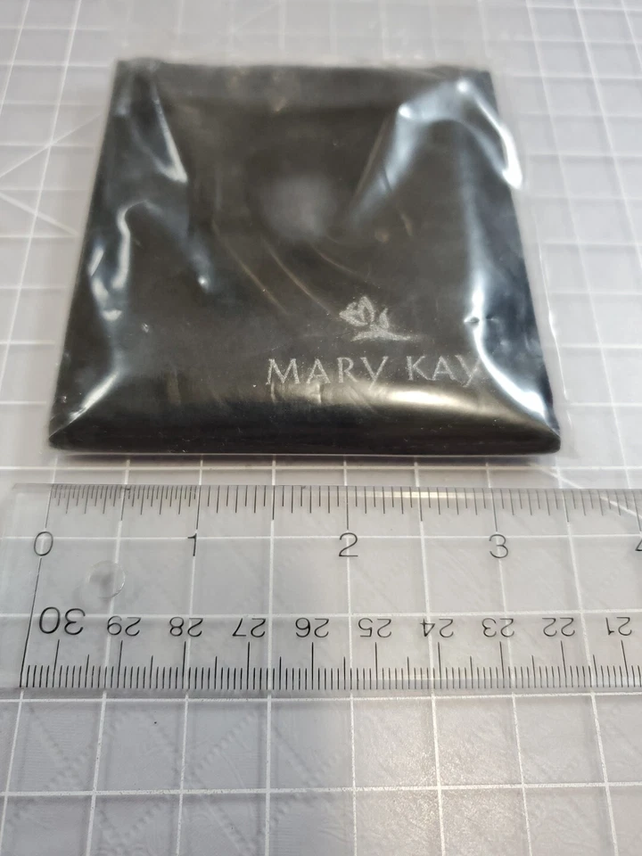 MARY KAY Travel MIRROR in BLACK POUCH ~ Silver Toned ~ 2 Sided ~ DISCONTINUED - Image 3 of 3