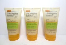 NEUTROGENA NATURALS ACNE FOAMING SCRUB 4.2OZ - LOT OF 3