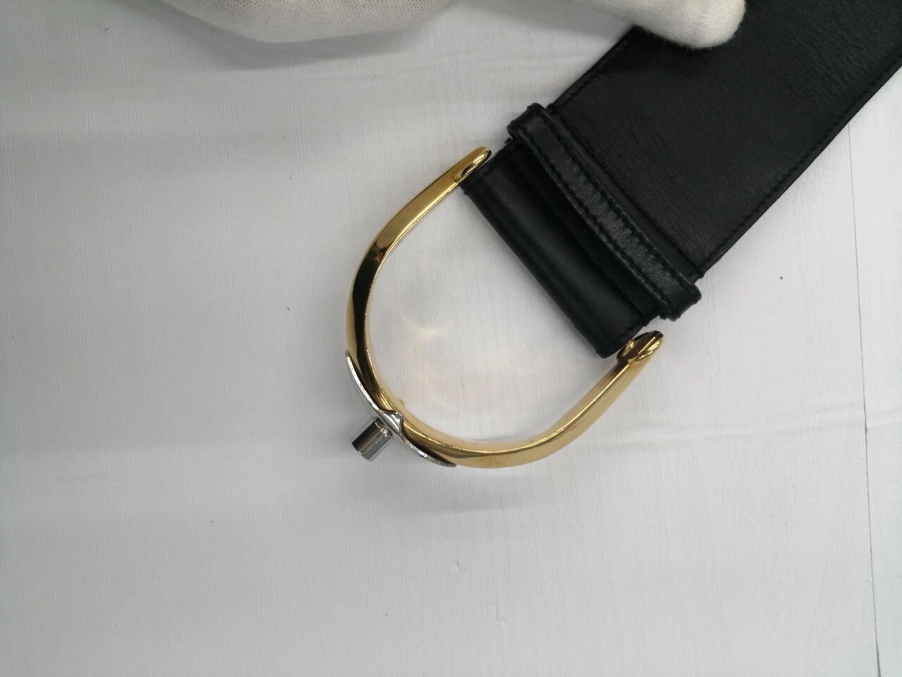 Ceinture Gucci en cuir noir occasion