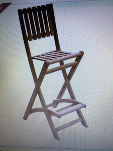 Details About Outdoor Folding Bar Chairs Garden High Seats Pub Patio Stools Acacia Wood One