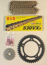 DID VX3 Gold X-Ring Chain & Black JT Sprocket...
