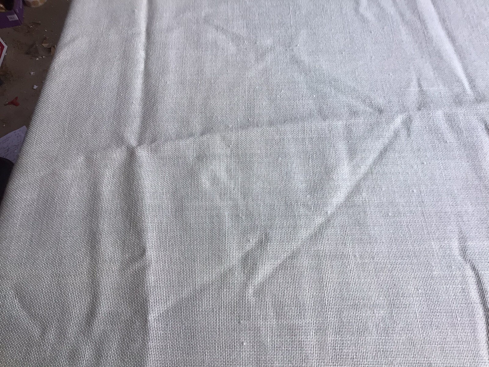 Beige Cotton Blend Round Tablecloth 66&rdquo; Table Cover