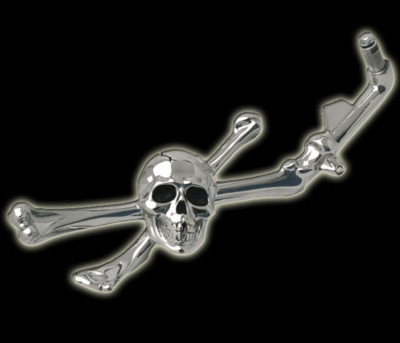 Image MC Kickstand for Harley Dyna -Skull & Bones