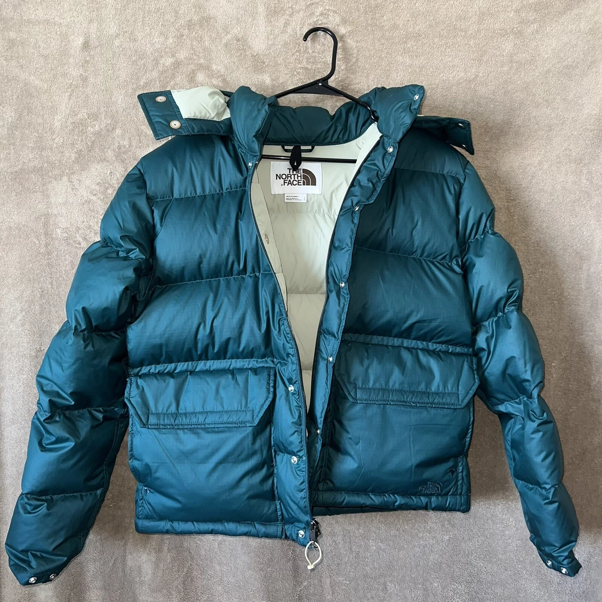 North face green puffer hot sale