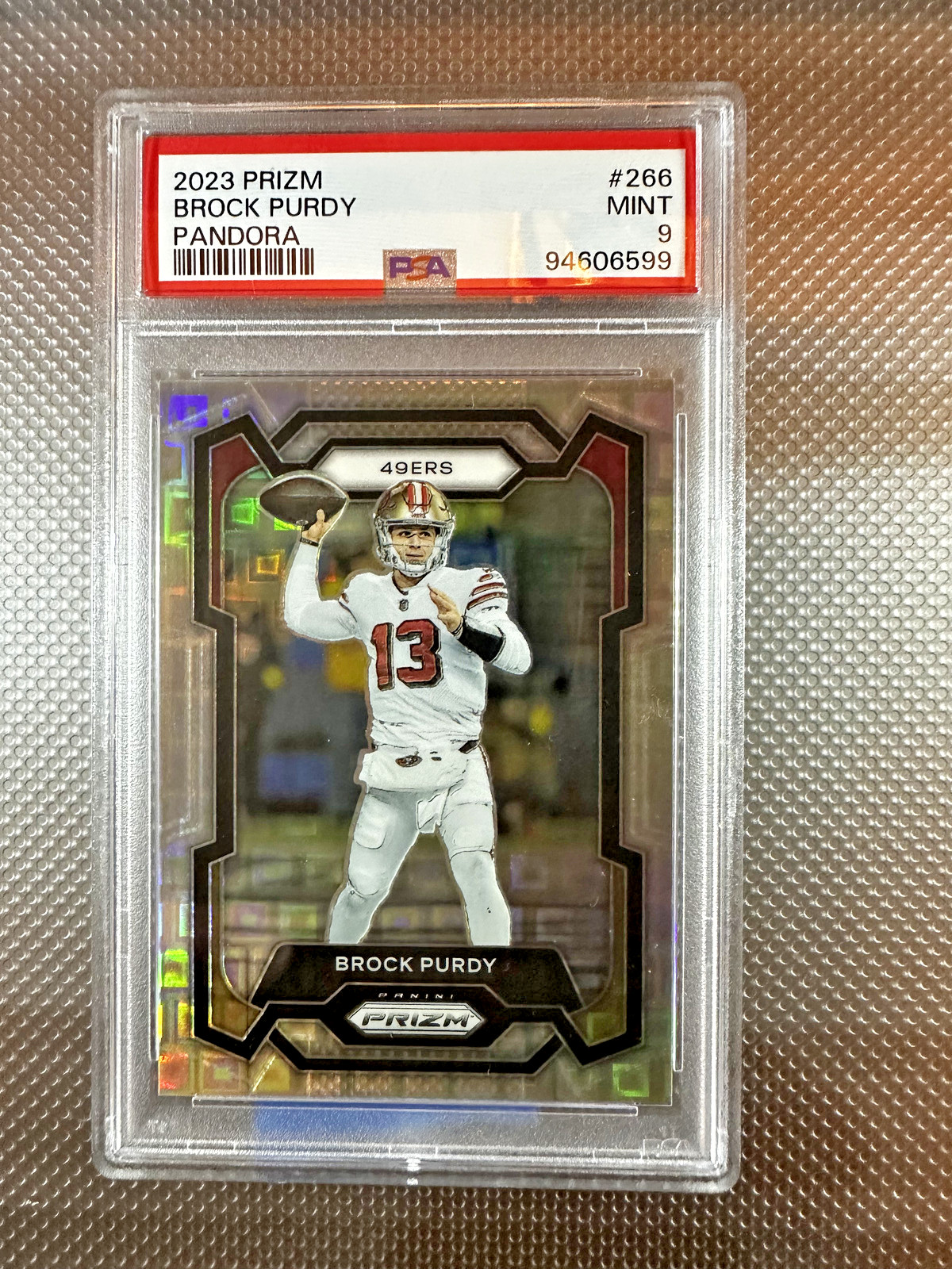 2023 Panini Prizm #266 BROCK PURDY PSA 9 PANDORA PRIZM 313/400