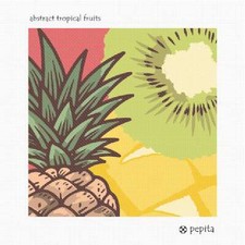 Abstract Tropical Fruits Needlepoint Kit or Canvas