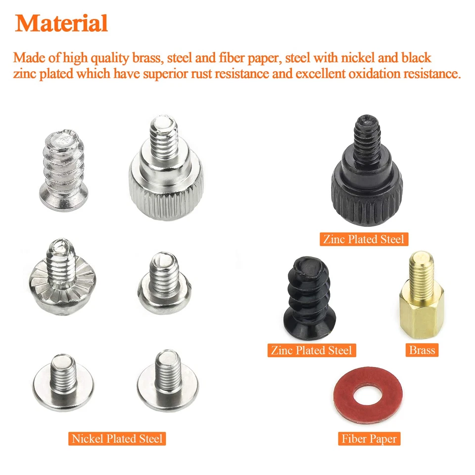 Kit surtido de tornillos separadores de computadora 360 piezas para estuche de computadora de disco duro Foto 3 de 4