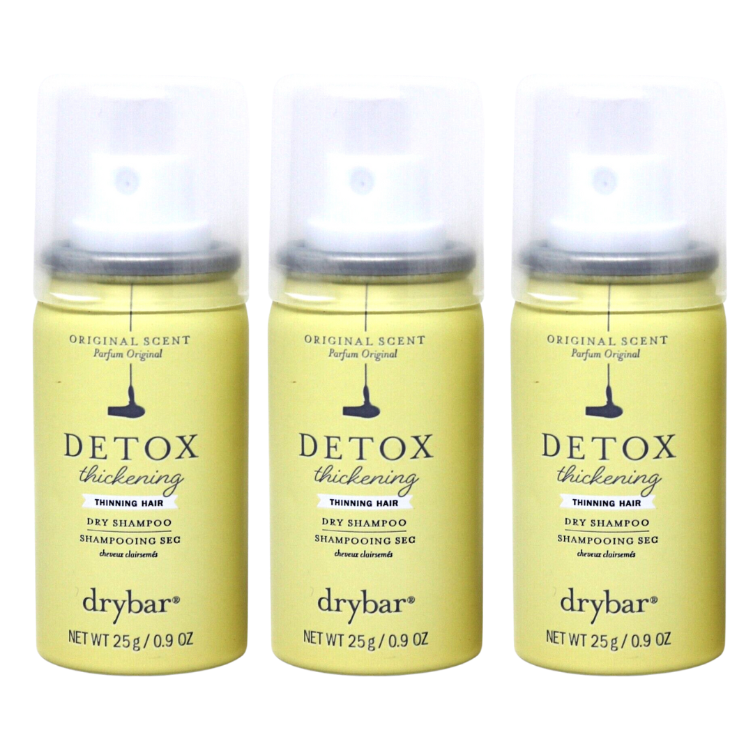 3 x Drybar Detox Thickening Thinning Hair Dry Shampoo Travel Size .90oz