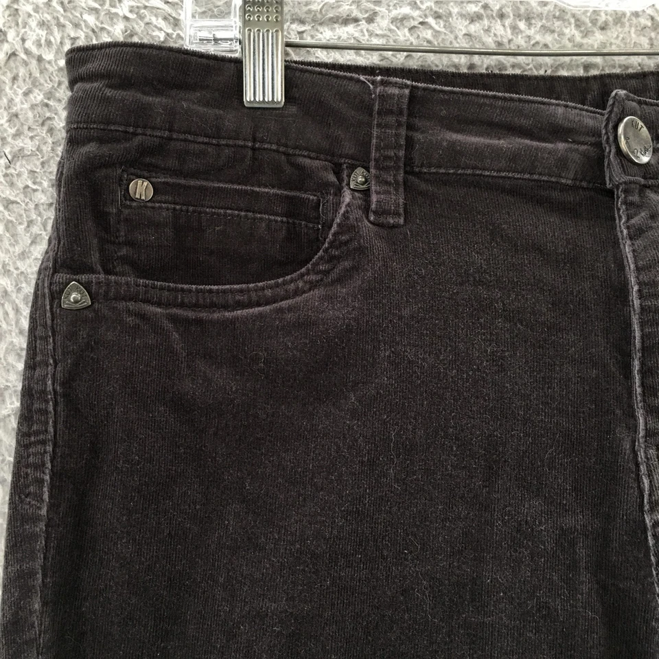 KUT From The Kloth Diana Skinny Corduroy Pants Womens 14 (actual 36x32) Black - Image 4 of 4