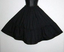 100 Vintage style Black Cotton Petticoat select the waist and length required