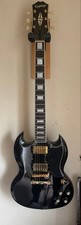 Guitarra eléctrica personalizada Epiphone SG diapasón de ébano negro