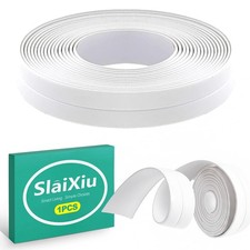 1-Pack 1.5" x10.5ft White Caulk Tape - Waterproof Self-Adhesive Sealing Strip...