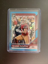2024 Donruss Optic #171 Christian McCaffrey Aqua /299 49ers🔥🔥🔥🔥🔥🔥🔥