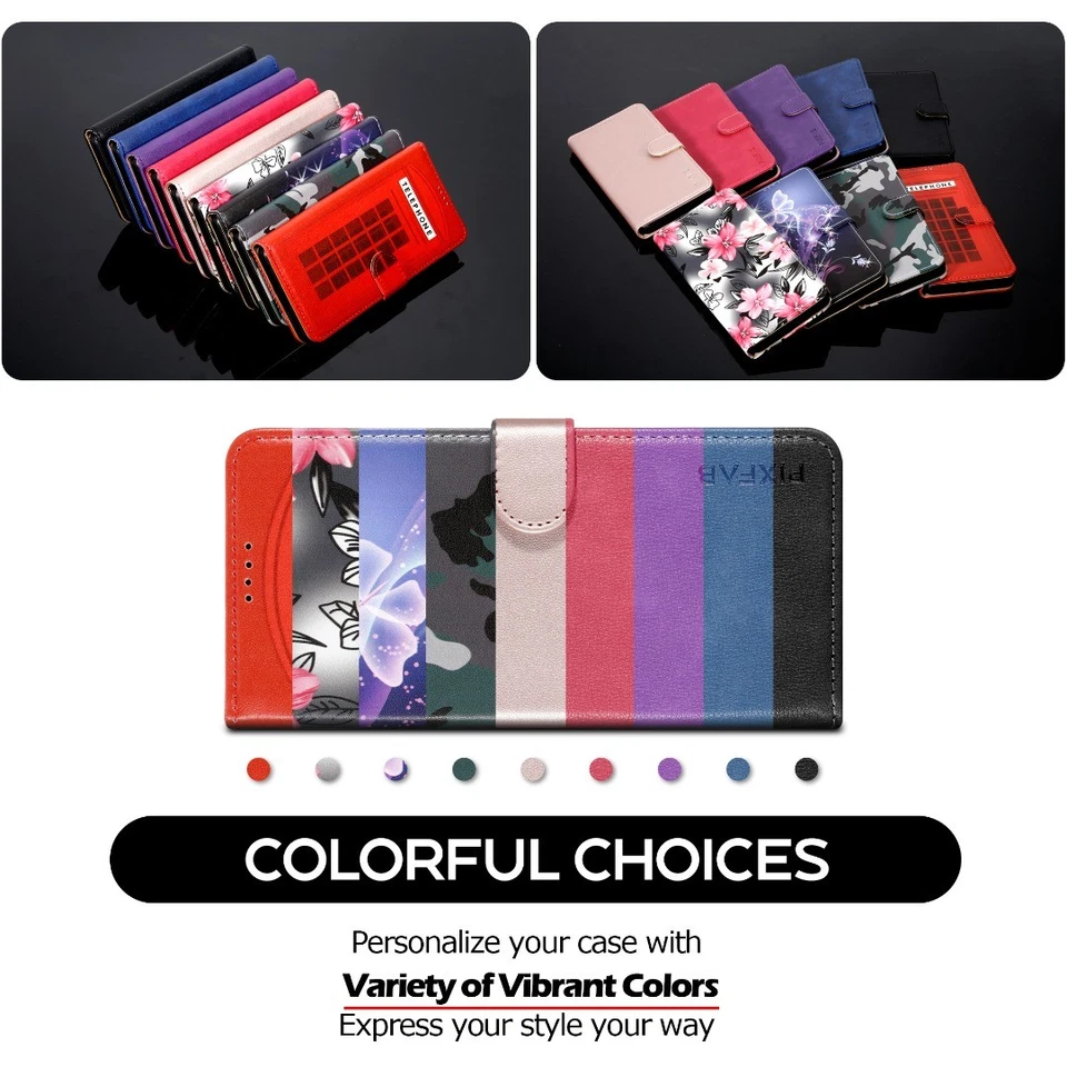 Case For Motorola Edge 60 5G Leather Wallet RFID Blocking Shockproof Phone Cover - Image 2 of 4