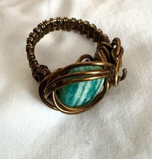 Wire Wrapped Amazonite Ring