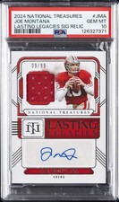 2024 NATIONAL TREASURES LASTING LEGACIES SIG RELICS #JMA JOE MONTANA 9/99 PSA 10