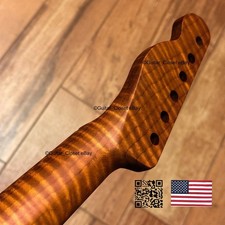 &lsquo;59 V-Shaped Roasted Flame Maple Tele Neck Satin Fits Warmoth Body CTM2J