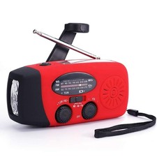 4-in-1 Solar Hand Crank Emergency Radio - Portable Weather Alert Power Bank