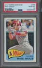 2014 Topps Heritage Baseball Mike Trout ANGELS #250 Batting PSA 10