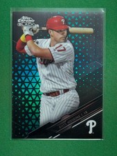 2020 Topps Chrome Black Baseball Green Parallel #31 Rhys Hoskins /99