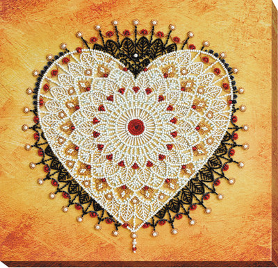 Bead Embroidery Kit ''Lace tie'' Stitching Handmade Beadwork