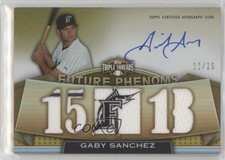 2011 Topps Triple Threads Future Phenoms Gold 22/25 Gaby Sanchez #139 Auto 7fb