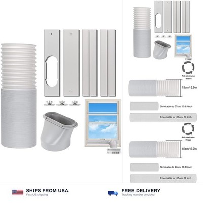 Portable Air Conditioner Window Vent Kit, Adjustable Window Seal with 5.9 Inc...