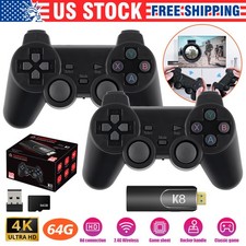 Retro Game Console 4K HDMI 40000+ Games 64G 2x Wireless Controllers 46 Emulators