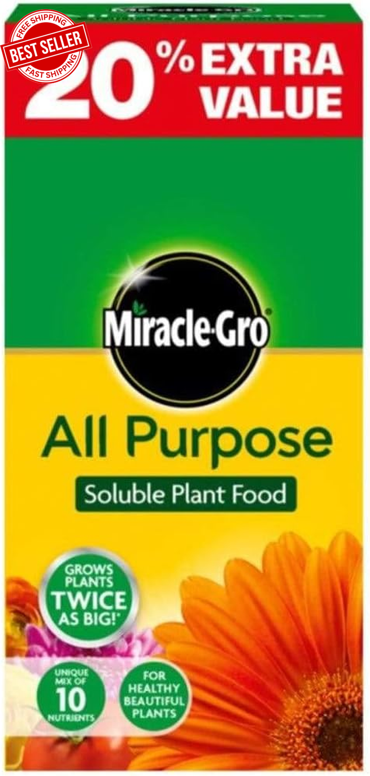 Miracle Gro All Purpose Soluble Plant Food 1kg+20% Extra Garden Fertiliser Boost