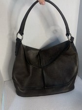 Frye Cara Hobo Distressed Charcoal Gray "Smoke" Leather Shoulder Bag Boho NWT