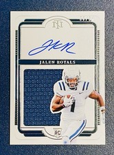 2025 National Treasures Collegiate On Card Auto /99 Jalen Royals RC - Chiefs /99