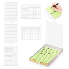 4" x 6" Sticky Notes Holder with 5 Different Fits 4 6 Inch, Transparent