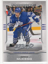 Greg McKegg 14-15 Upper Deck MVP Silver Script Rookie #131 Toronto Maple Leafs