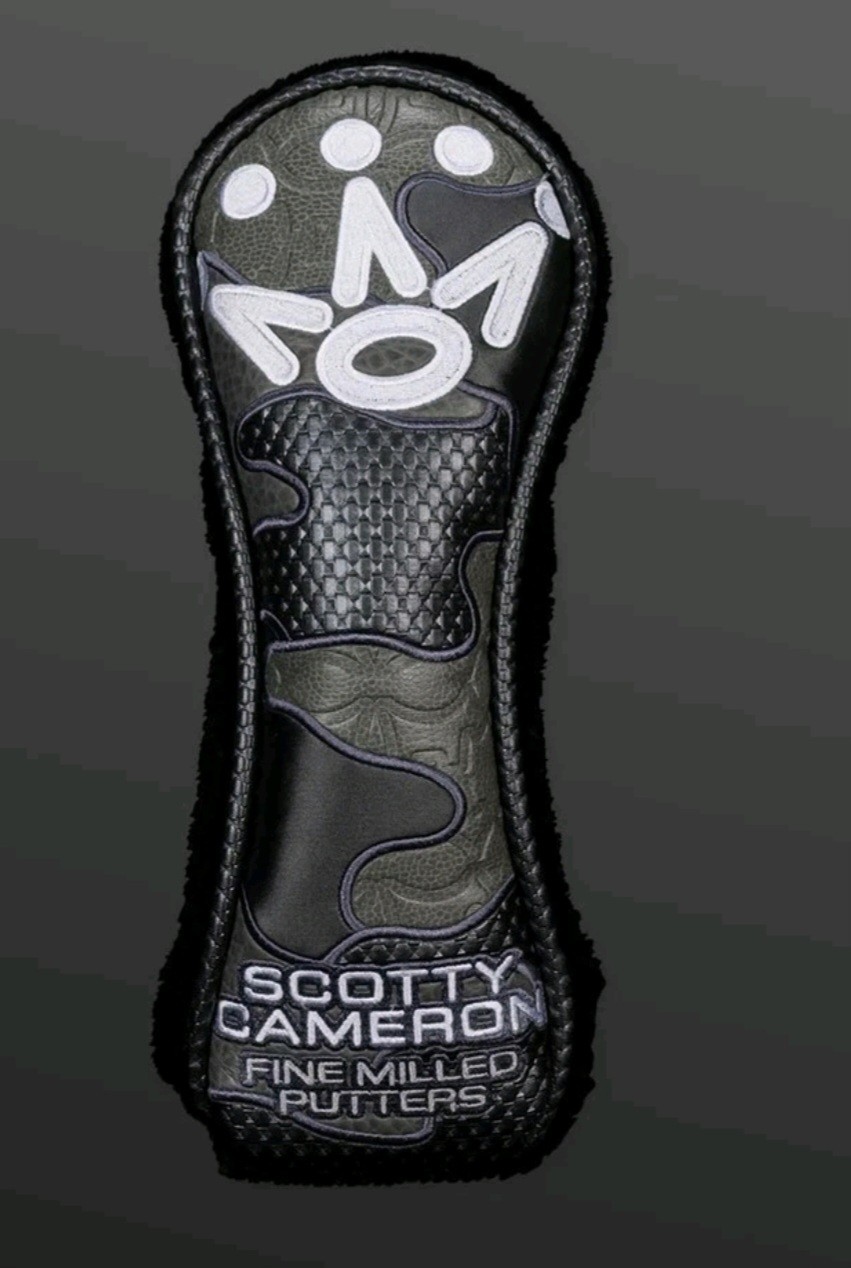 Scotty Cameron Titleist 2026 Camo Crown Collage Hybrid 2 Black Piping Headcover