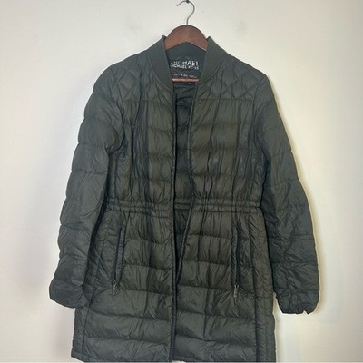 MICHAEL KORS Women's Olive Green Quilted Packable Down Fill Puffer Coat Jacket