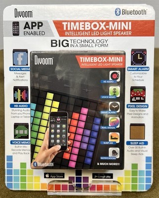 Divoom Timebox Mini Intelligent LED Light Speaker Alarm w/App-Control NEW SEALED