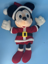 Vintage Disney Playskool Christmas Mickey Mouse Plush Santa Claus - 1988 - 16"