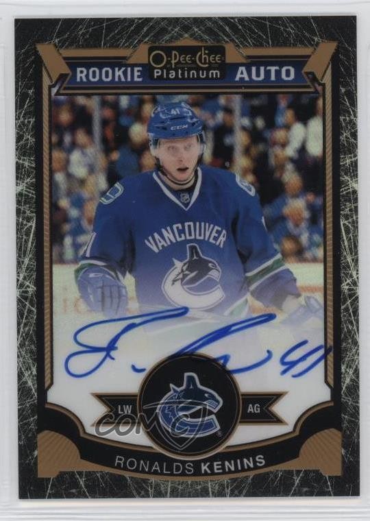2015 O-Pee-Chee Platinum Black Ice 36/50 Ronalds Kenins #177 Rookie Auto RC 0f8