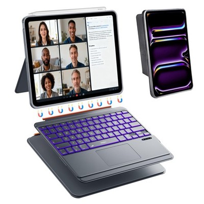 WIWU iPad Pro 13 Hülle mit Tastatur M5 3 13''(M4/M5 2024/2025), GRAU 