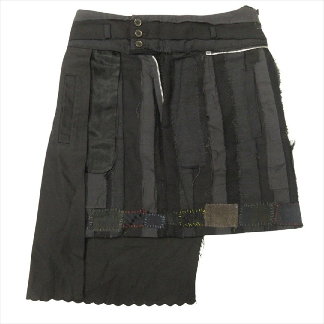 03ss Undercover SCAB Scabbed Patchwork Skirt Mini… - image 1