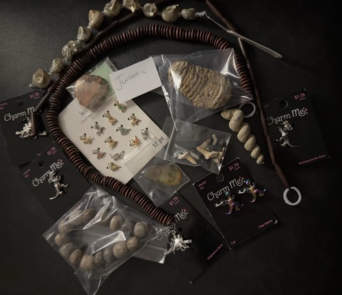 Jurassic Bead Lot With Baltic Amber